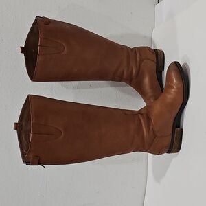 Sam Edelman Penny Riding Boots Whiskey Leather Women Size 7.5 W. back zipper